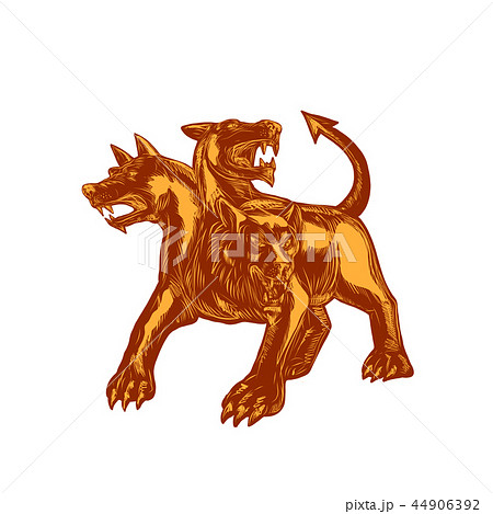 Cerberus Scratchboard Style Cerberus Scratchboard Style 44906392