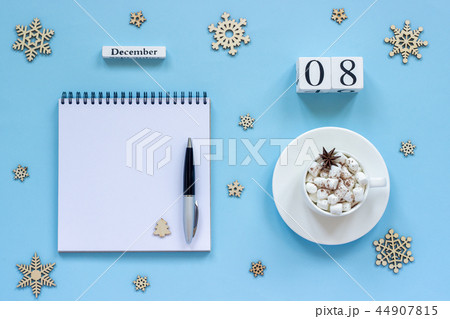 December 8 cup cocoa and marshmallow empty notepad December 8 cup cocoa and marshmallow empty notepad 44907815