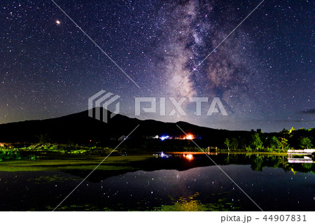 日本で二番目に綺麗な星空の写真素材