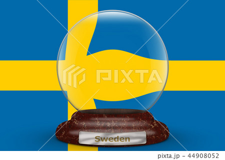 Flag of Sweden on snow globe Flag of Sweden on snow globe 44908052