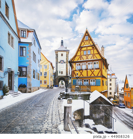 Medieval old Rothenburg ob der Tauber 44908326
