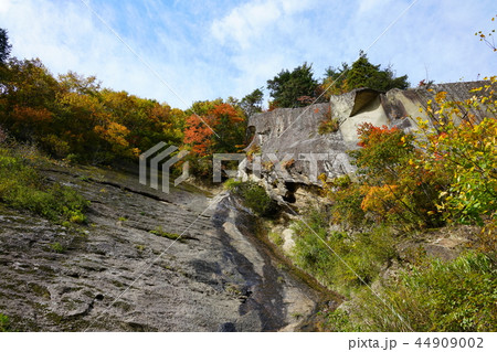 日本百景：奥裾花渓谷 絶壁の紅葉　長野市鬼無里 44909002