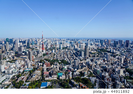 高画素で撮影した東京都市 東京タワーが左 お台場方向 高画素で撮影した東京都市 東京タワーが左 お台場方向 44911892