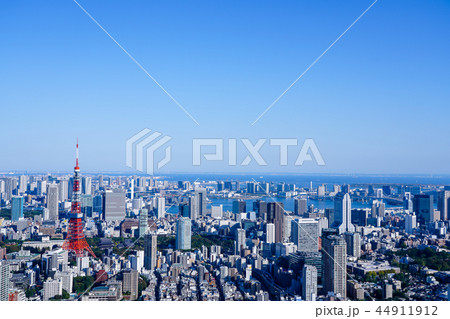 高画素で撮影した東京都市 東京タワーが左 お台場方向 高画素で撮影した東京都市 東京タワーが左 お台場方向 44911912