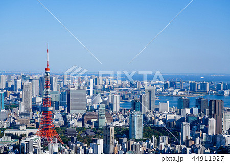 高画素で撮影した東京都市 東京タワーが左 お台場方向 高画素で撮影した東京都市 東京タワーが左 お台場方向 44911927
