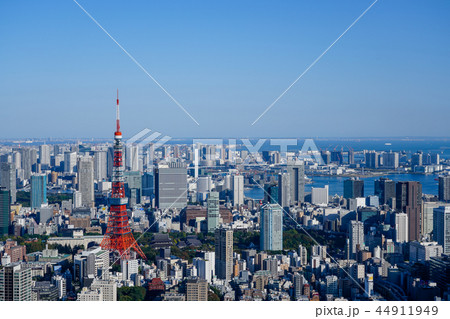 高画素で撮影した東京都市 東京タワーが左 お台場方向 高画素で撮影した東京都市 東京タワーが左 お台場方向 44911949