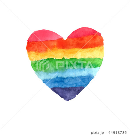 Rainbow heart 44918786
