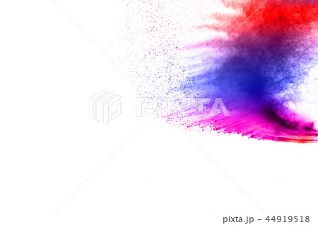 Multicolored powder explosion on white background. Multicolored powder explosion on white background. 44919518