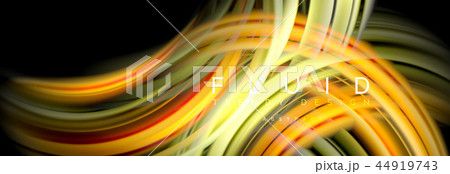 Background abstract design, flowing mixing liquid color waves on black Background abstract design, flowing mixing liquid color waves on black 44919743