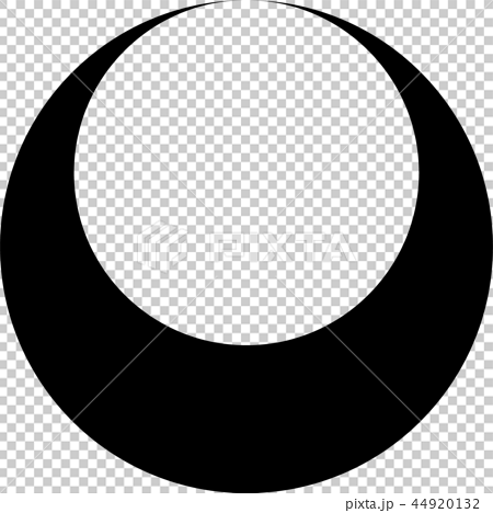 月輪 円 年賀状素材ｰ丸 黒ｰ和の素材 Png 透過 透明のイラスト素材