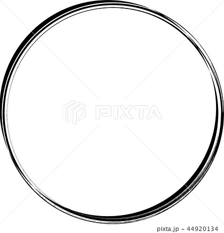 Brush character circle black circle New Year's - Stock Illustration  [44920134] - PIXTA