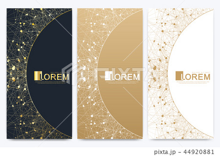 Chocolate bar packaging set. Trendy luxury product branding template with label pattern for 44920881