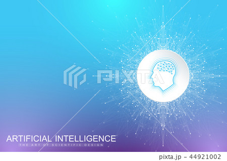 Artificial Intelligence Logo. Artificial Intelligence and Machine Learning Concept. Vector symbol AI 44921002