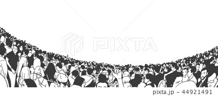 Illustration of large crowd celebration 44921491