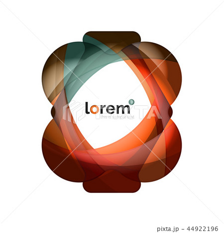 Abstract geometric logo design, overlapping shapes 44922196
