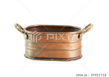 Vintage flower pot isolated on white 44922738