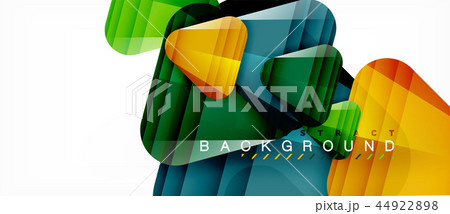 Glass triangles modern geometric composition, abstract background 44922898