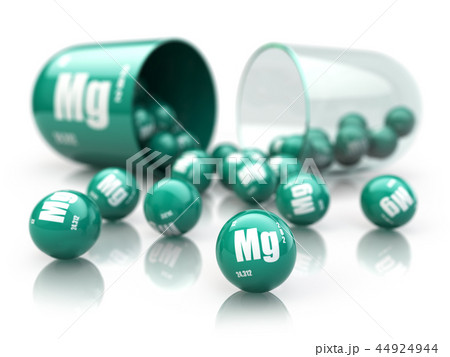 Capsule with magnesium Mg  element.  44924944
