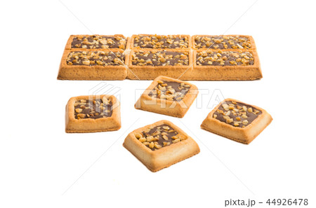 cookies with chocolate and nuts isolated cookies with chocolate and nuts isolated 44926478