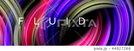 Mixing color waves on black, liquid flowing shapes 44927268