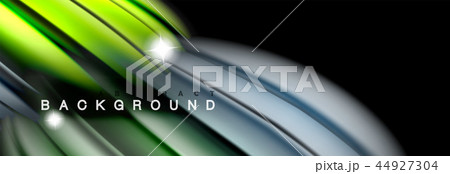 Background abstract design, flowing mixing liquid color waves on black Background abstract design, flowing mixing liquid color waves on black 44927304