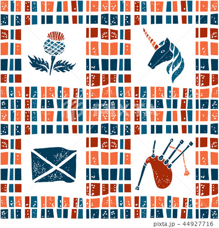 Plaid fabric seamless pattern,  scottish set 44927716
