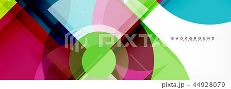 Abstract background - multicolored circles, trendy minimal geometric design 44928079