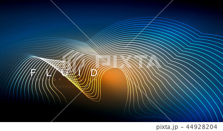 Digital flowing wave particles abstract background 44928204