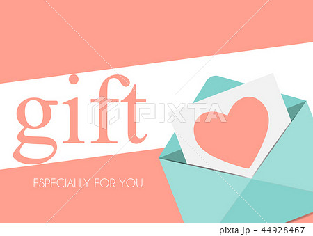 Gift Poster Template with Envelope with Heart Symbol. Vector illustration Gift Poster Template with Envelope with Heart Symbol. Vector illustration 44928467