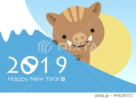 2019年亥年年賀状 44928572