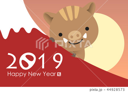 2019年亥年年賀状 44928573