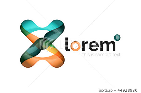Geometric abstract business icon template, smooth shape Geometric abstract business icon template, smooth shape 44928930