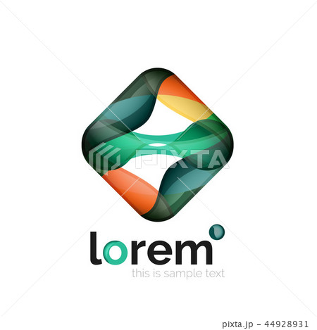 Abstract geometric logo created with overlapping smooth shapes Abstract geometric logo created with overlapping smooth shapes 44928931