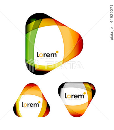 Set of geometric convergence vector icons 44929071