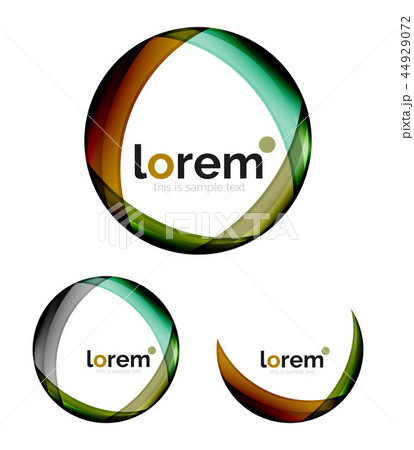 Set of geometric shape convergence logo design templates 44929072