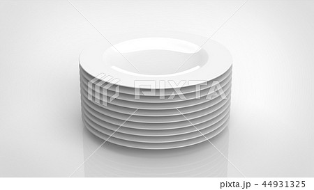 皿 積み重ねのイラスト素材