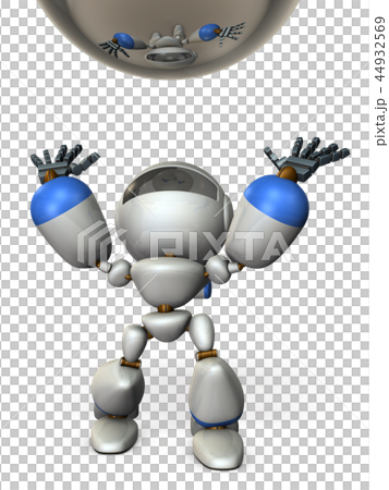 トスを上げるキュートなロボット 44932569