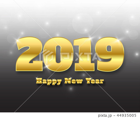 Happy new 2019 year. Greetings card.  44935005