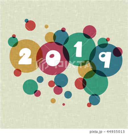 Happy new 2019 year. Greetings card. 44935013
