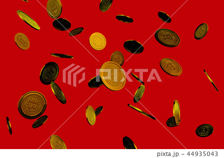 仮想通貨イメージ（お金が降り注ぐイメージ） 44935043