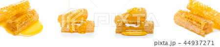bee honeycomb with honey, photo set 44937271
