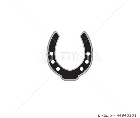 Horse shoes black logo and symbols vector template 44940301