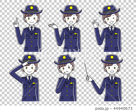 婦人警察官のイラストのイラスト素材