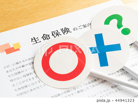 生命保険　案内書　○×?　保険商品　記号 44941323