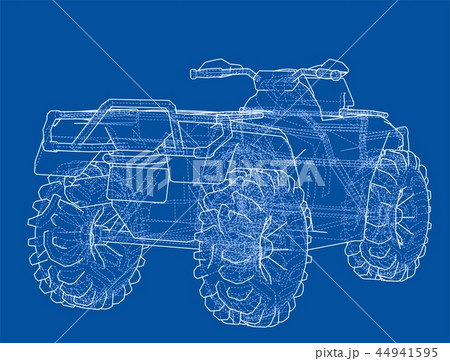 ATV quadbike concept outline. Vector ATV quadbike concept outline. Vector 44941595