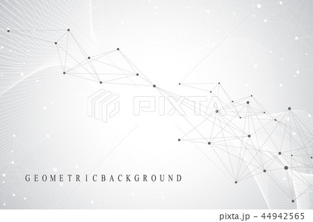 Geometric graphic background molecule and communication. Big data complex with compounds 44942565