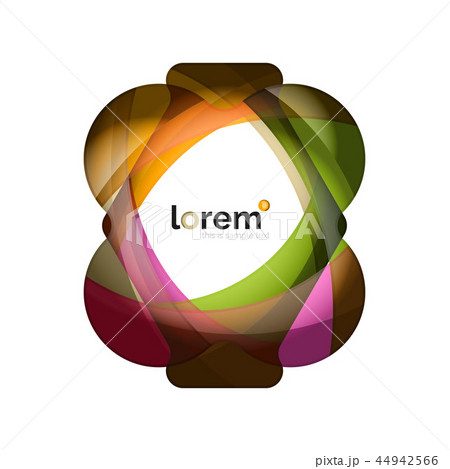 Abstract geometric design logo made of flowing elements 44942566