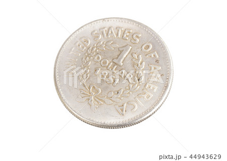 old vintage silver dollar isolated on background old vintage silver dollar isolated on background 44943629