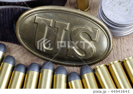 US Army Belt Buckle with revolver cartridges 44943643