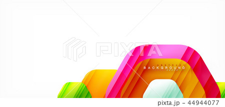 Glossy color hexagons modern composition background, shiny glass design Glossy color hexagons modern composition background, shiny glass design 44944077